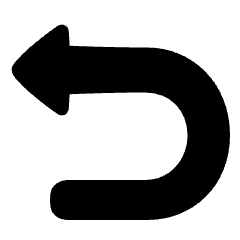 Triangle Arrow Turn Backward Icon from Plump Solid Set