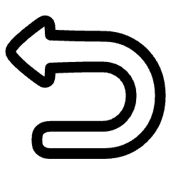 Triangle Arrow Turn Backward Icon from Plump Line Set
