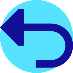 Triangle Arrow Turn Backward Icon from Sharp Pop Set