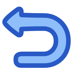 Triangle Arrow Turn Backward Icon from Plump Duo Set