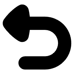 Triangle Arrow Turn Backward Icon from Flex Solid Set