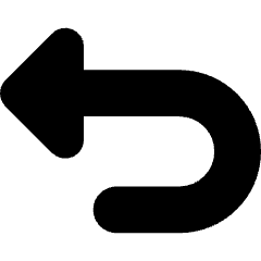 Triangle Arrow Turn Backward Icon from Core Solid Set