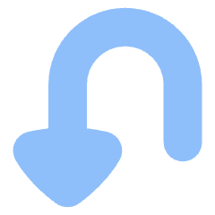 Triangle Arrow Turn Down Left Icon from Flex Flat Set