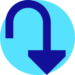 Triangle Arrow Turn Down Right Icon from Sharp Pop Set