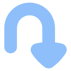 Triangle Arrow Turn Down Right Icon from Flex Flat Set