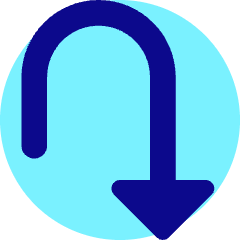 Triangle Arrow Turn Down Right Icon from Core Pop Set