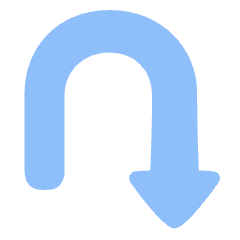 Triangle Arrow Turn Down Right Icon from Plump Flat Set