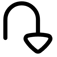 Triangle Arrow Turn Down Right Icon from Flex Line Set