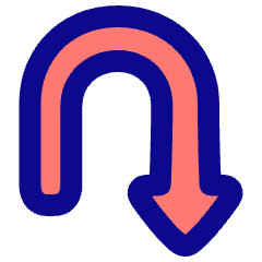 Triangle Arrow Turn Down Right Icon from Plump Pop Set