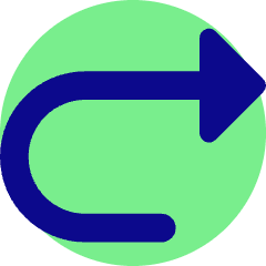 Triangle Arrow Turn Forward Icon from Core Pop Set