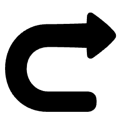 Triangle Arrow Turn Forward Icon from Plump Solid Set