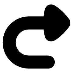 Triangle Arrow Turn Forward Icon from Flex Solid Set