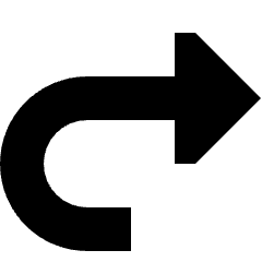 Triangle Arrow Turn Forward Icon from Sharp Solid Set