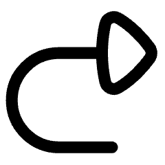 Triangle Arrow Turn Forward Icon from Flex Line Set