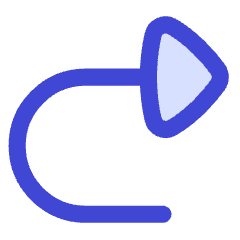 Triangle Arrow Turn Forward Icon from Flex Duo Set