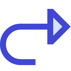 Triangle Arrow Turn Forward Icon from Sharp Duo Set