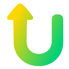 Triangle Arrow Turn Up Left Icon from Plump Gradient Set