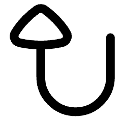 Triangle Arrow Turn Up Left Icon from Flex Line Set