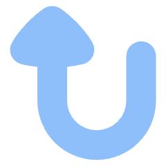 Triangle Arrow Turn Up Left Icon from Flex Flat Set