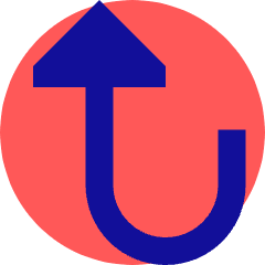 Triangle Arrow Turn Up Left Icon from Sharp Pop Set