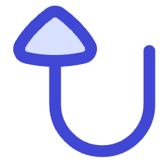 Triangle Arrow Turn Up Left Icon from Flex Duo Set