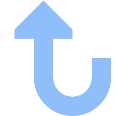 Triangle Arrow Turn Up Left Icon from Sharp Flat Set