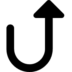 Triangle Arrow Turn Up Right Icon from Core Remix Set