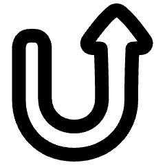 Triangle Arrow Turn Up Right Icon from Plump Remix Set
