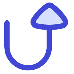 Triangle Arrow Turn Up Right Icon from Flex Duo Set