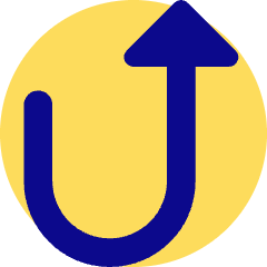 Triangle Arrow Turn Up Right Icon from Core Pop Set