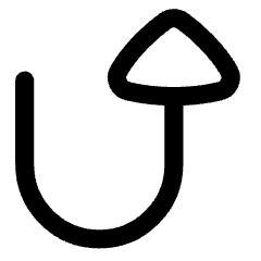 Triangle Arrow Turn Up Right Icon from Flex Line Set