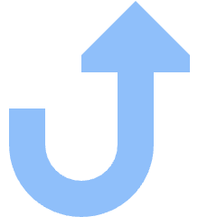 Triangle Arrow Turn Up Right Icon from Sharp Flat Set