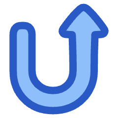 Triangle Arrow Turn Up Right Icon from Plump Duo Set