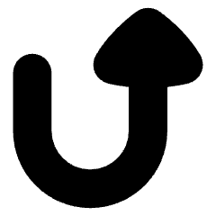 Triangle Arrow Turn Up Right Icon from Flex Solid Set