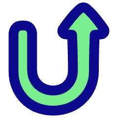 Triangle Arrow Turn Up Right Icon from Plump Pop Set