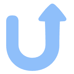 Triangle Arrow Turn Up Right Icon from Plump Flat Set