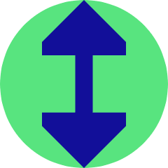 Triangle Arrow Vertical Icon from Sharp Pop Set