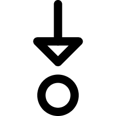 Triangle Arrows Step Into Icon from Core Line Set