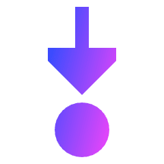 Triangle Arrows Step Into Icon from Sharp Gradient Set