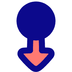 Triangle Arrows Swipe Down Alt Icon from Plump Pop Set