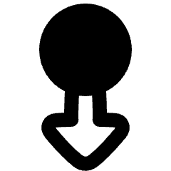 Triangle Arrows Swipe Down Alt Icon from Plump Remix Set