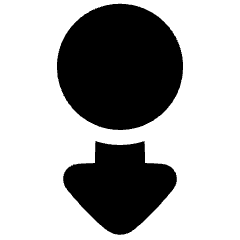 Triangle Arrows Swipe Down Alt Icon from Plump Solid Set