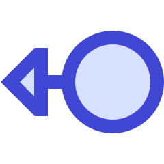 Triangle Arrows Swipe Left Alt Icon from Sharp Duo Set