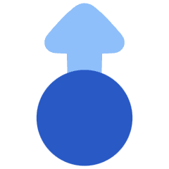 Triangle Arrows Swipe Up Alt Icon from Plump Flat Set