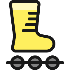 Rollerblades Icon from Ultimate Colors Set
