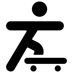 Skateboard Person Icon from Ultimate Bold Set