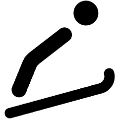 Ski Jumping Icon from Ultimate Bold Set