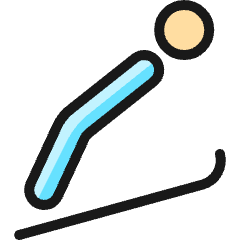Ski Jumping Icon from Ultimate Colors Set
