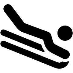 Skiing Chest Slide Icon from Ultimate Bold Set