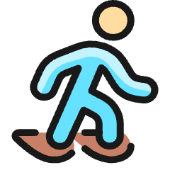 Skiing Cross Country 1 Icon from Ultimate Colors Set